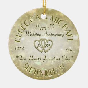 first wedding anniversary ornaments