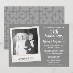 Wedding Anniversary with Vintage Photo Invitation