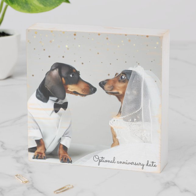 Wedding Anniversary  Wooden Box Sign (In Situ Horizontal)