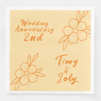 wedding annivesary paper dinner napkins