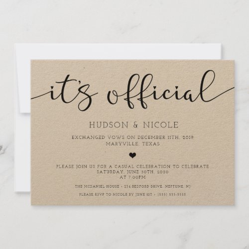 Wedding Announcement and Reception Invitation