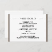 Wedding Announcement Cancellation Cards (Front/Back)