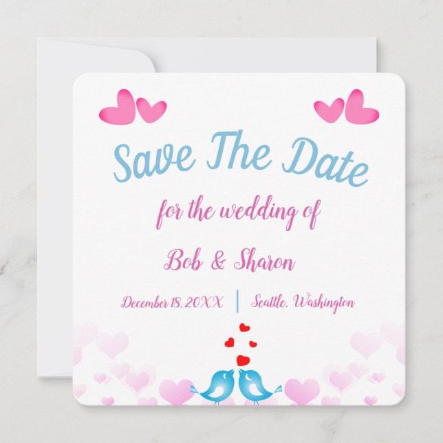 Wedding Announcement Card (Front)