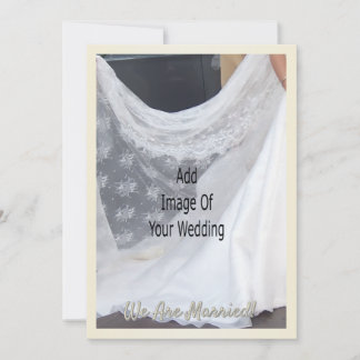 Wedding Announcement Card Champagne Glasses
