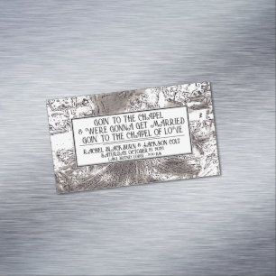 "Wedding Announcement Favors" Business Card Magnet