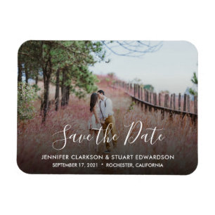 Wedding announcement photo Save the Date Magnet