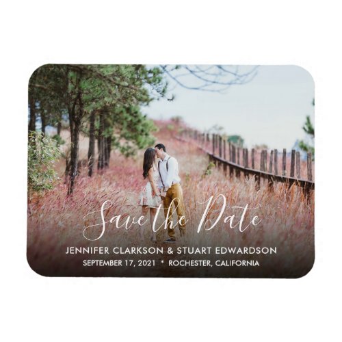 Wedding announcement photo Save the Date Magnet