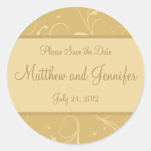 Wedding Announcement Save the Date Sticker
