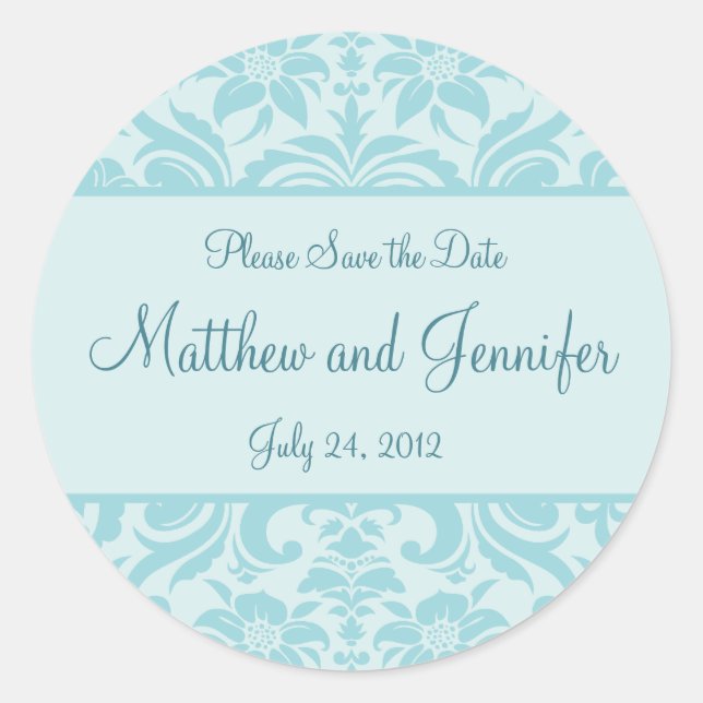 Wedding Announcement Save the Date Sticker (Front)