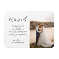 Wedding Announcement We Eloped Script Photo Card