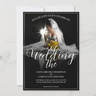 Wedding Announcement with Sitting Bride - Classic 