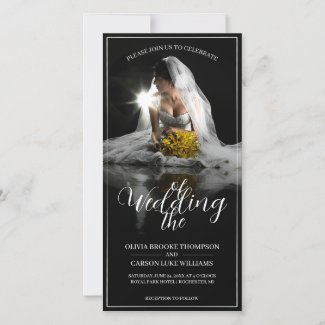 Wedding Announcement with Sitting Bride - Classic 