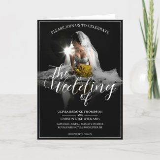 Wedding Announcement with Sitting Bride - Classic