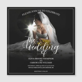 Wedding Announcement with Sitting Bride - Classic