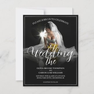 Wedding Announcement with Sitting Bride - Classic 