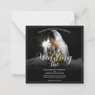 Wedding Announcement with Sitting Bride - Classic 