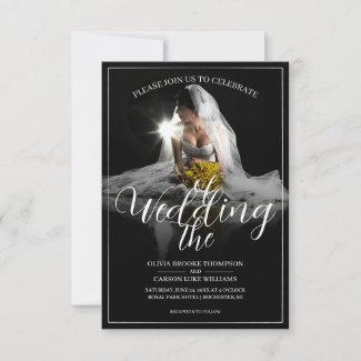 Wedding Announcement with Sitting Bride - Classic