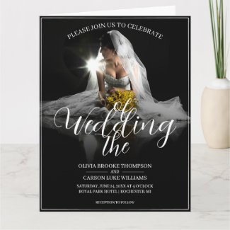 Wedding Announcement with Sitting Bride - Classic 