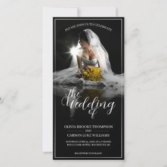 Wedding Announcement with Sitting Bride - Classic