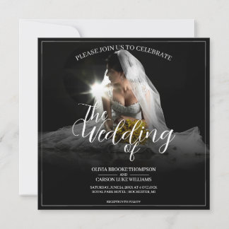 Wedding Announcement with Sitting Bride - Classic