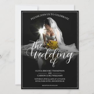 Wedding Announcement with Sitting Bride - Classic