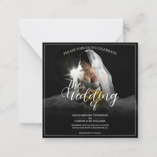 Wedding Announcement with Sitting Bride - Classic