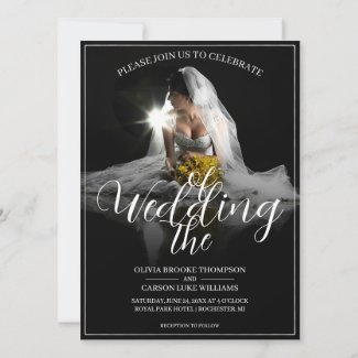 Wedding Announcement with Sitting Bride - Classic 