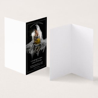 Wedding Announcement with Sitting Bride - Classic