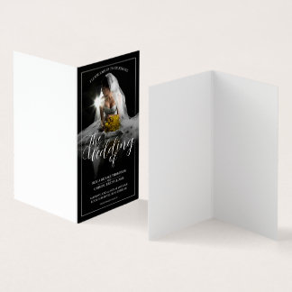 Wedding Announcement with Sitting Bride - Classic