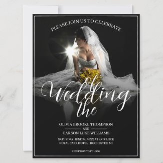 Wedding Announcement with Sitting Bride - Classic 