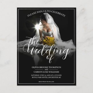 Wedding Announcement with Sitting Bride - Classic