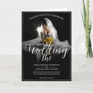 Wedding Announcement with Sitting Bride - Classic 