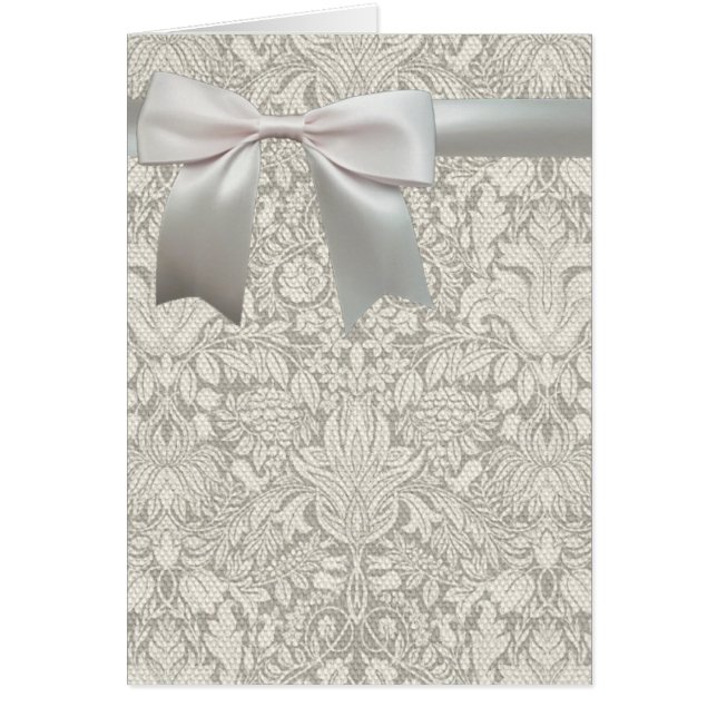 Wedding Antique Lace Linen White Classic Pretty (Front)