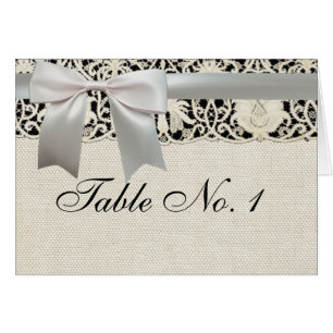 Wedding Antique Lace Linen White Classic Pretty Cards