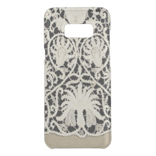 Wedding Antique Lace Linen White Classic Pretty Uncommon Samsung Galaxy S8+ Case