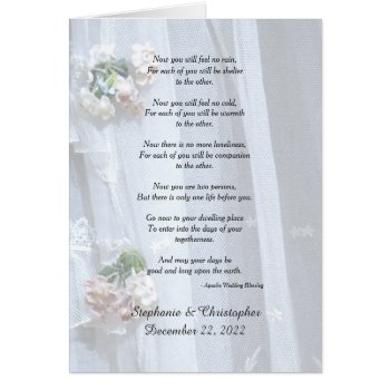 Wedding  Apache Blessing Now You Will Feel No Rain by SocolikCardShop at Zazzle