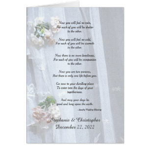 Wedding, Apache Blessing Now You Will Feel No Rain Cards