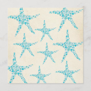 Wedding Aqua Turquoise Starfish Invitation