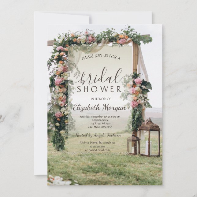 Wedding Arbor Lantern Bridal Shower  Invitation (Front)