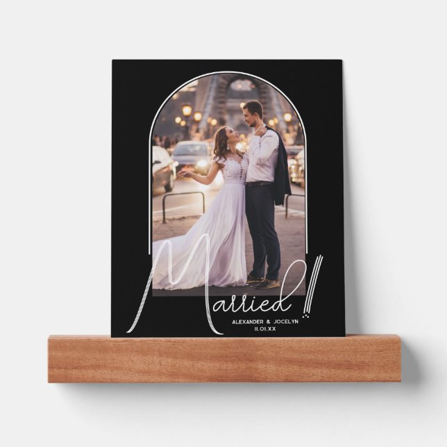 Wedding Arch Photo Black Picture Ledge (Front)