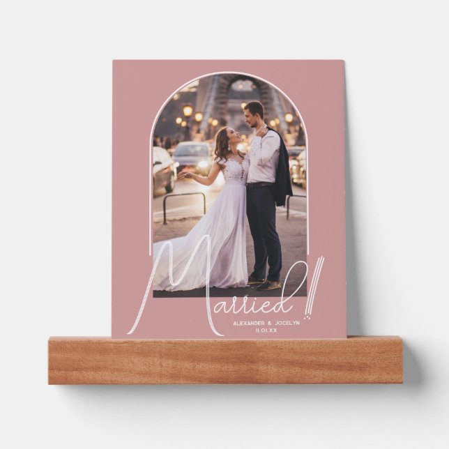 Wedding Arch Photo Dusty Rose Picture Ledge (Front)