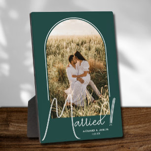 Wedding Arch Photo Emerald Green Plaque
