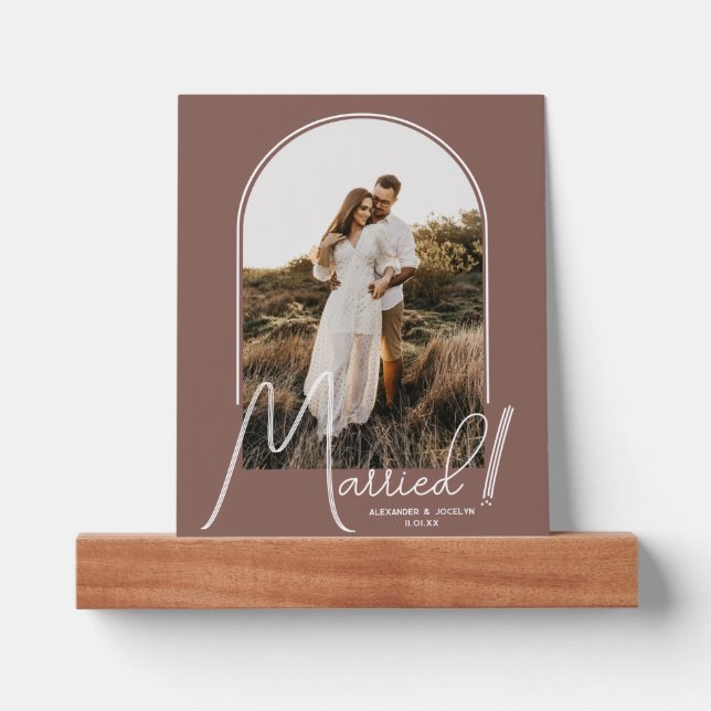 Wedding Arch Photo Rose Taupe Picture Ledge (Front)