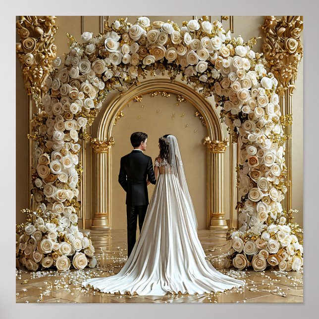 Wedding Arch Romantic Couple Ceremony 💍🌸✨ Poster (Front)