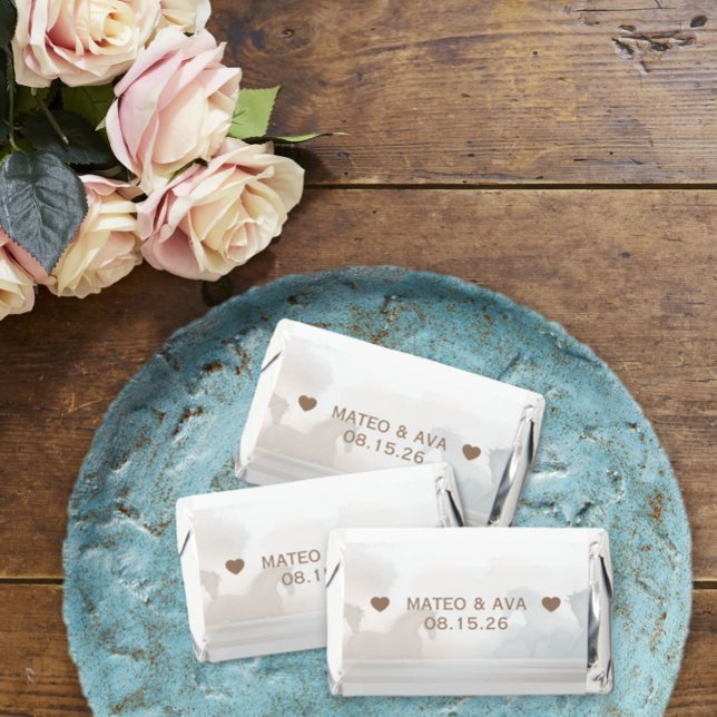 Wedding Artistic Horses Hershey's Miniatures (Custom Wedding Couple Hershey's candy favors (three shown))