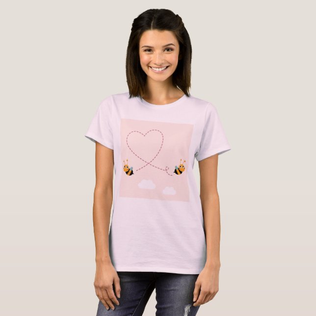 Wedding artistic t-shirt with Bees (Front Full)