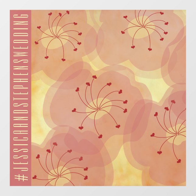 Wedding Asian Influenced Florals Floor Decals (Front)