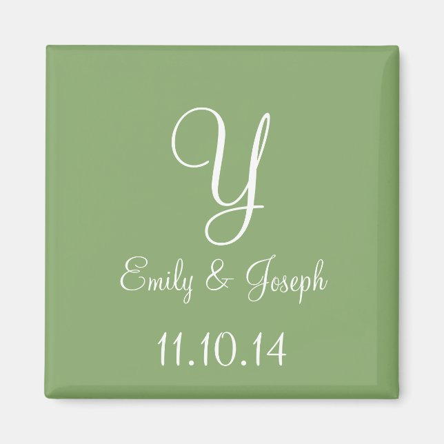 Wedding Asparagus Cute Monochromatic Magnet (Front)