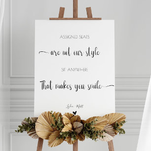 Wedding Assigned Seats Are Not Our Style Foam Board