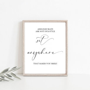 Wedding Assigned Seats Are Not Our Style Pedestal Sign